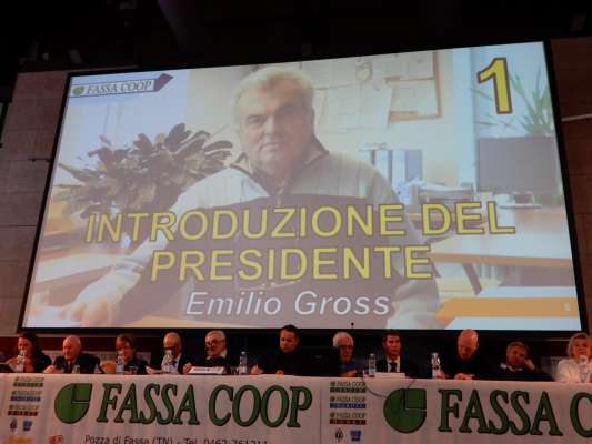 L'intervent del president a la radunanza de la Coprativa de Fascia.
