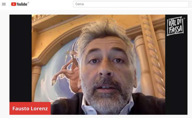 L president de l'APT d Fascia Fausto Lorenz endèna la scontrèda en streaming.. 
