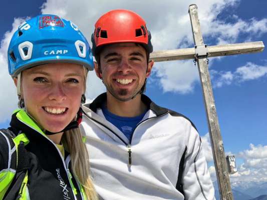 Giorgia Felicetti e Federico Dell’Antone sul »Fonch« d’Ombreta.
