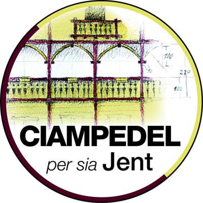 L simbol de la lista &raquo;Ciampedel per sia jent&laquo;.
