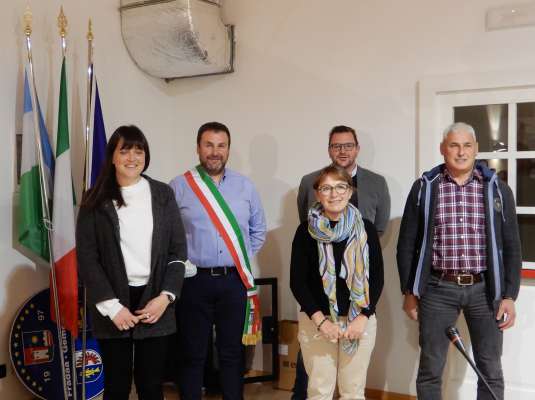 La neva jonta del Comun de Sèn Jan (da man cencia): Lisanna Cincelli, Giulio Florian, Lucia Dellagiacoma, Simone Zulian e Germano Pedrotti.
