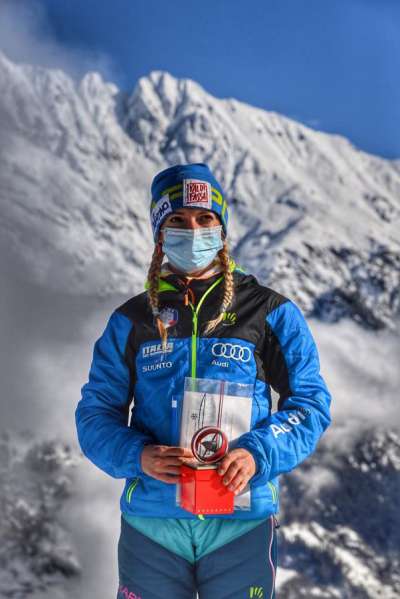 Giorgia Felicetti pruma a La Thuile.
