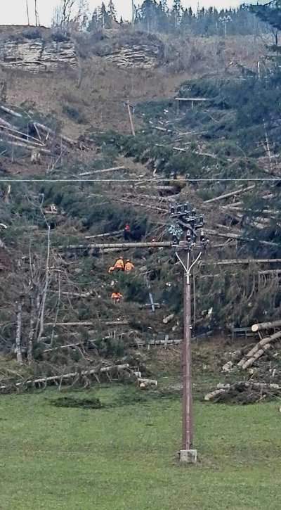 Peia via en studio per pervedei i eféc de vent e aluvion sui teritorio da mont.
