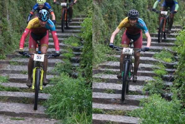 Luca Vuerich e Mattias Rosso a la cross country di Ciatìe. (fotos de Alessandro Billiani)
