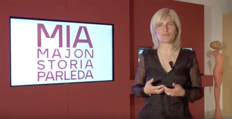La diretora de l'Istitut Cultural Ladin Sabrina Rasom.
