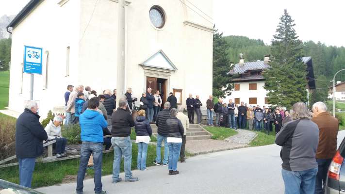 De maśo del 2018 s’à ciatà un grun de śente, inze ra jeja de ra Madona de Lourdes e de fora, par el rosario de Rita e Wilma de Desi, e dapò inze jeja de San Iaco, par ra sepoltura.
