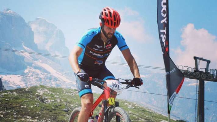 Valerio Bacchiocchi a la Dolomitica Brenta MTB.
