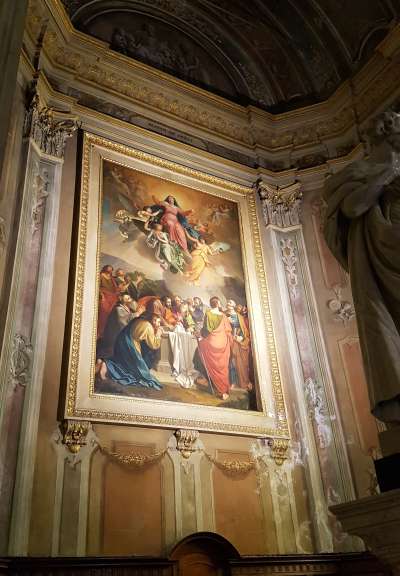 La pala de Santa Maria Assunta tla Dlijia de Riva del Garda.
