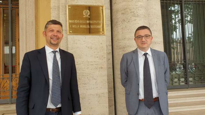 L’assessur Daniel Alfreider y le presidënt dl Trentin Maurizio Fugatti, a Roma por la sentada dla organisaziun politica dles Olimpiades 2026.
