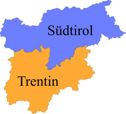 Teritore dl Trentin – Südtirol.
