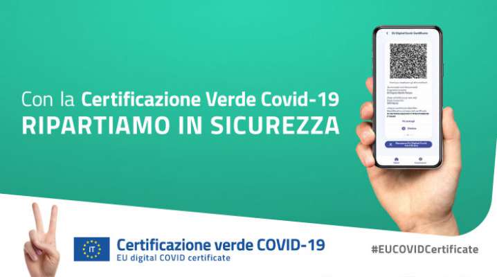 L Stat Talian scriv dant l dovei dla Zertificazion Verda te tres plu lueges y funzions publiches y privates. foto: governo.it
