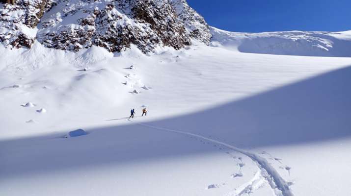 Stüde te Val Senales söles condiziuns dl mantel dla nëi (foto: Ufize meteorologia y prevenziun lovines  / Sorvisc prevenziun lovines Tirol dl Süd)
