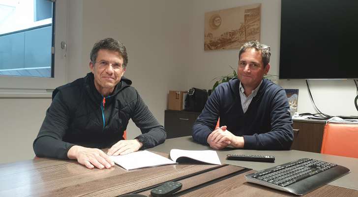 L president de la SITC Daniele Dezulian e l diretor Francesco Zanna.
