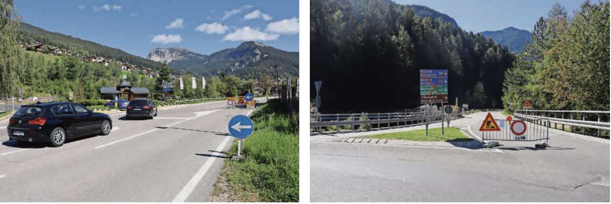 L trafich messerà te chisc doi mënsc passé tres la streda Purger. Sun la Tresval vàla mo a furné inant nchin pra l tunel per jì su sun Pas Pinei, da dedò iel śarà. Dal rundel de Petlin ne vàla nia plu inant per la Tresval, pervia di lëures per l sotpassage dla Rodaval.
