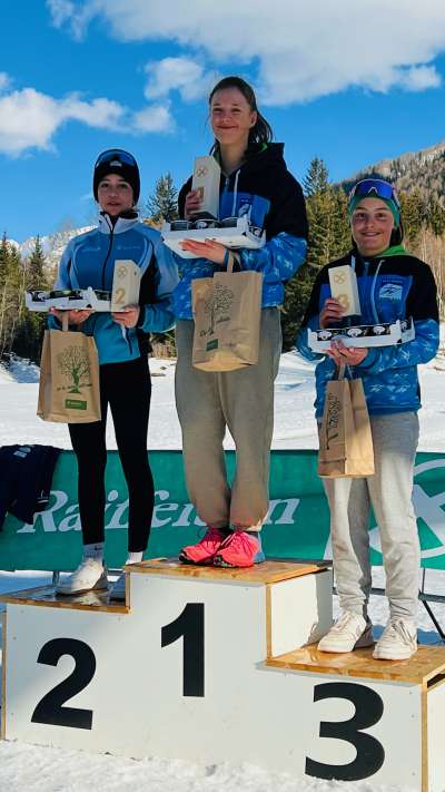 Podest por döes atletes dl SCA Alta Badia Nordic: 1. post por Melanie Ranalter, 3. plazamënt por Verena Pallua. 
