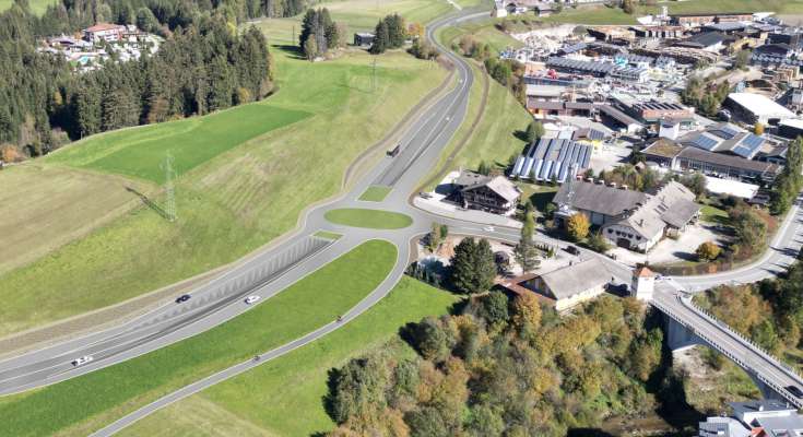 Insciö podess ciaré fora indoman le rondel söla strada de puster por Valdaura y Furicia. (rendering: provinzia bz/repartiziun strades)
