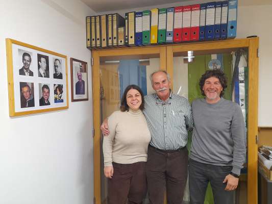 L president Fernando Brunel, te anter i doi vizepresidenc, Melissa Locatin e Stefano Weiss.
