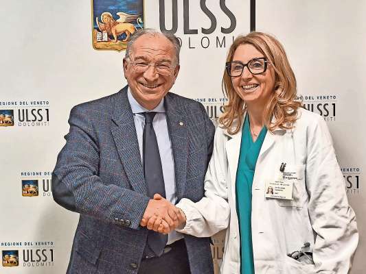 Comisar Dal Ben con Annamaria De Pellegrin.
