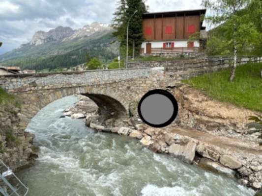 L Pont de Mur, con segnà l pont olache vegnissa fat l tunel.

