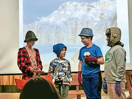 Na scena fora dal teater.
