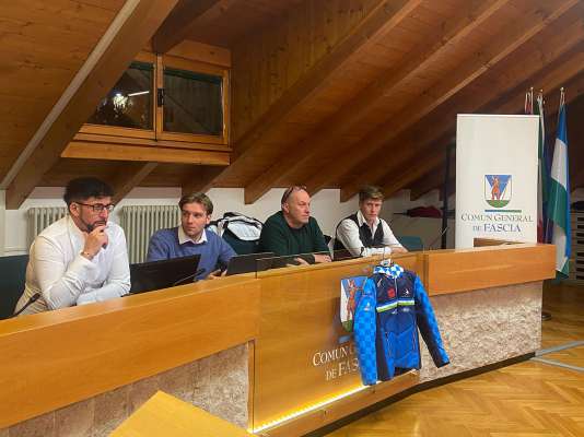 L coodenador tecnich Loris Bonelli, l arcedador Filippo Franceschetti, l president Riccardo Franceschetti e l arcedador Thomas Bonelli.
