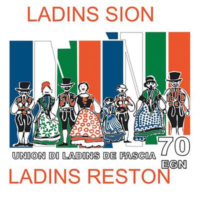 L adesif storich de l’Union di Ladins de Fascia, atualisà per i 70 egn de la sociazion.

