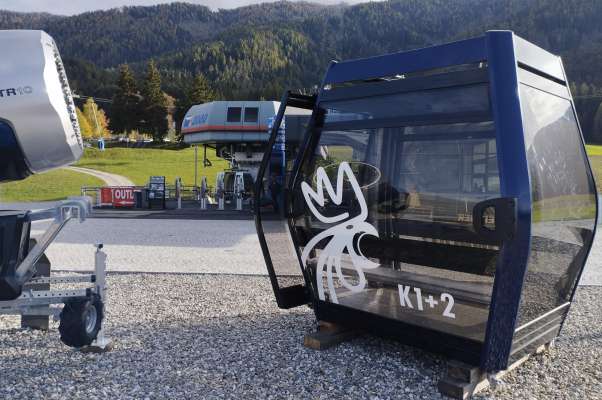 Insciö ciara fora les cabines dl implant nü "Kronplatz 1+2", che vëgn renové. (Foto: pablo)
