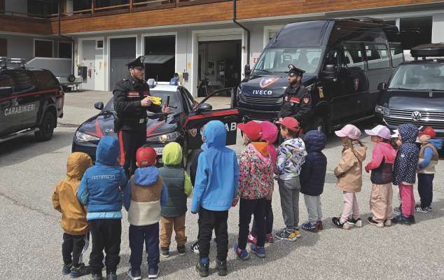 I mëndri y la mëndres dla scolina »Sureghes« ie jic a vijité l Zënter de Adestramënt Alpin te Val.
