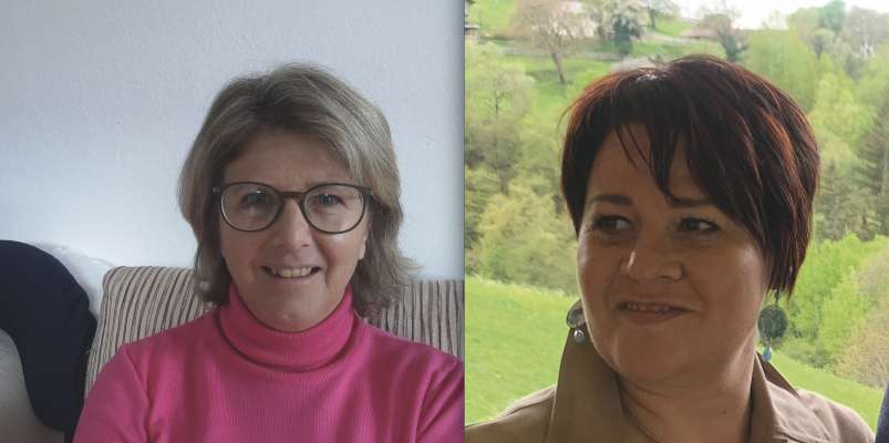 La diretëura dla direzion raionela de Urtijëi Monica Moroder y la diretëura dla direzion raionela de Sëlva Ute Senoner.
