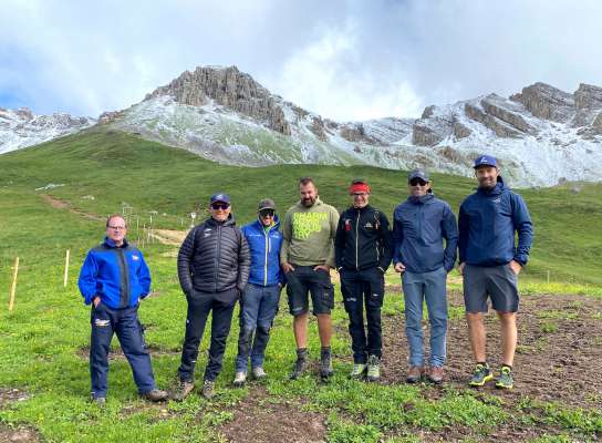 Waldner, Cretier, Fracasso, Dellantonio e Giongo do l soralech. (foto Pegasomedia)
