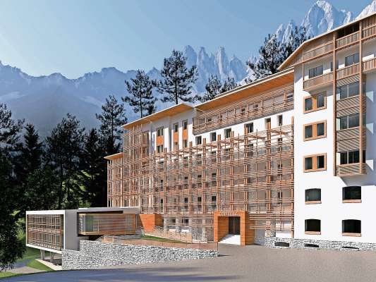 L ospedal Cortina cemodo che se l vede inze ‘l projeto de i laore che i é drio par fenì, da el fei fora duto noo, da ‘l dorà par ra Olimpiades e Paralimpiades 2026.
