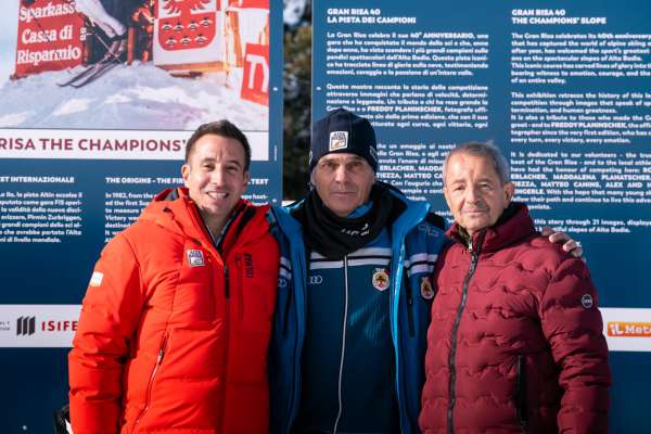 Le presidënt Andy Varallo cun Freddy Planinschek y Hubert Dalponte. fotos: Mattia Davare
