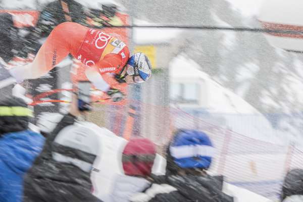 Pra la prim alenam&euml;nt de libra fova Marco Odermatt (Svizra) l plu asvelt. (Foto dl Saslong Classic Club)

