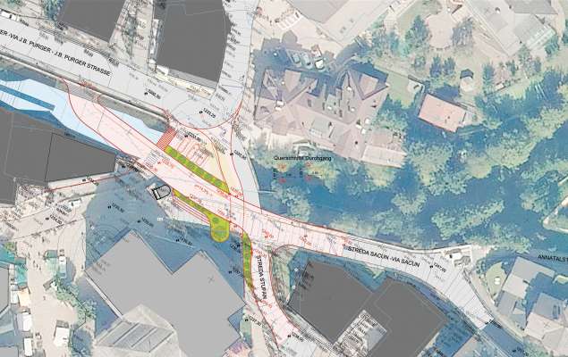 Ch&euml;sc ie l stude de fatiblt&agrave; de ch&euml;l che n &agrave; mo rujen&agrave; n merdi cun i cunselieres. Ś&euml;n unir&agrave;l cial&agrave; de t&ograve; ite l&rsquo;ultima prupostes per pass&eacute; pona al pruiet definitif.
