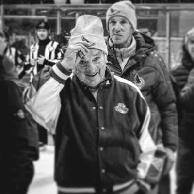 N retrat fat da pech a Ezio Zopan tel stadie de D&egrave;lba (da Facebook Fassa Falcons)
