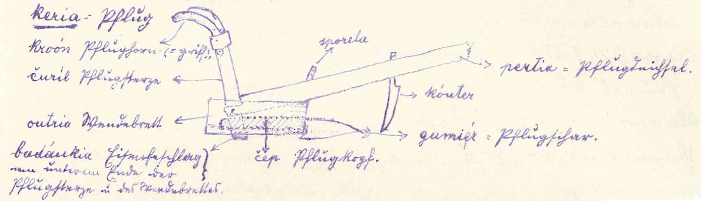 Dessegn su la caer&igrave;a dal manoscrit del &lsquo;Ladinisches W&ouml;rterbuch&rsquo;, con paroles che vegn enresc&igrave; tel articol su &lsquo;Ladinia 2025&rsquo;
