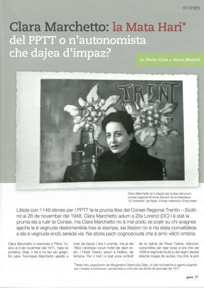 La piata de Gana che aur l articol su Clara Marchetto.
