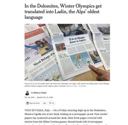 Articul tla NY Times, versciun online.
