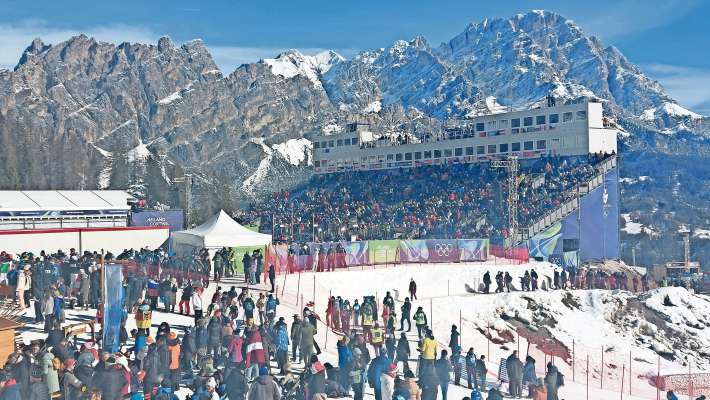 El gran piazal de Rumerlo pien de parsones, a vard&agrave; ra gares de ra Olimpiades 2026. Con lunes ai 16 de marzo i &agrave; daerto danoo ra pistes de Socrepes e Tofana par se mont&agrave; coi schie.
