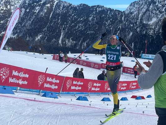 Caterina Ganz a la fin de sia garej&egrave;da te la Val d'Aosta (foto Fondoitalia) 
