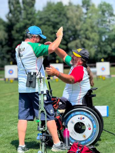 La legreza de Christian Seneca do sia venta a la World Archery Para Series.
