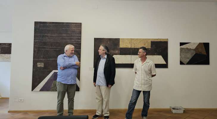 I galarisć Sergio Rossi e Mauro Defrancesco con Claus Soraperra.

