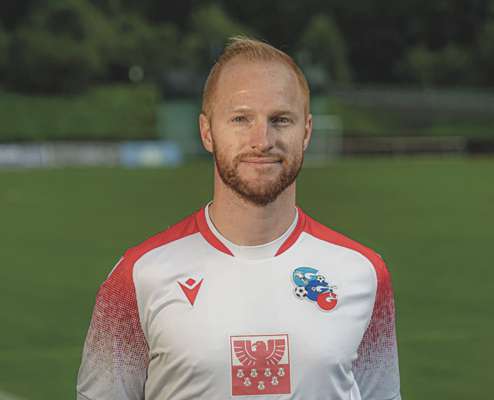 Jan Martin Vinatzer &agrave; n dum&euml;nia fat si segondo gol de ch&euml;sta sajon per l FC Gherd&euml;ina. (Foto: FC Gherd&euml;ina)
