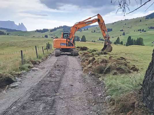 La lia t&euml;t per la Scunanza dla Natura y dla Cuntreda ne n'ie nia a una che l v&euml;nie fat stredes nueves sun Mont de S&euml;uc. (Foto: Dachverband f&uuml;r Natur und Umweltschutz)
